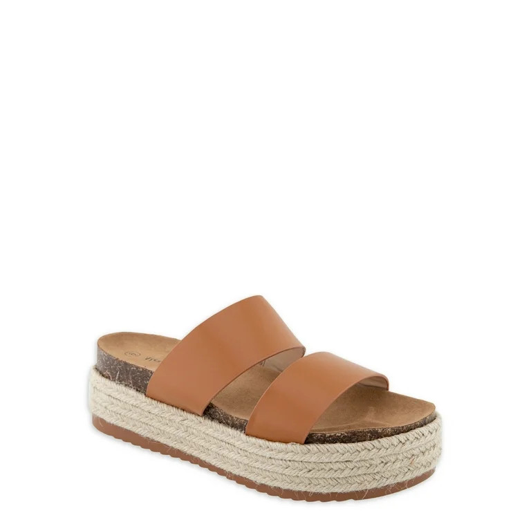 Alexis Bendel Women's 2 Band Espadrille Sandals, Sizes 6-10 | Walmart (US)