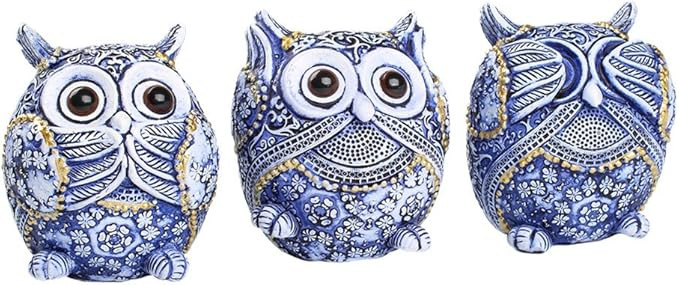 FAMICOZY Owl Figurine with Different Gestures,Cute Owl Statue,Adorable Decoration for Home Office... | Amazon (US)