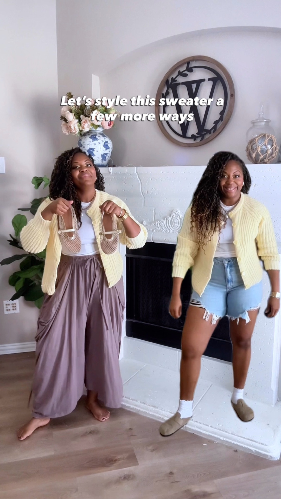 Yellow cardigan outfit ideas🌼