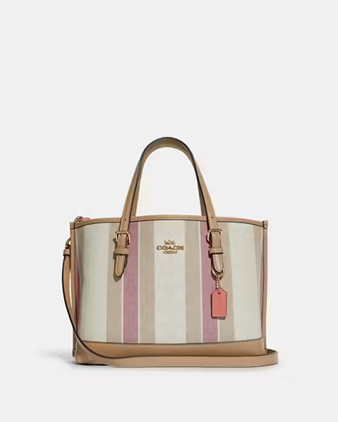 Mollie Tote 25 In Signature Jacquard With Stripes | Coach Outlet US