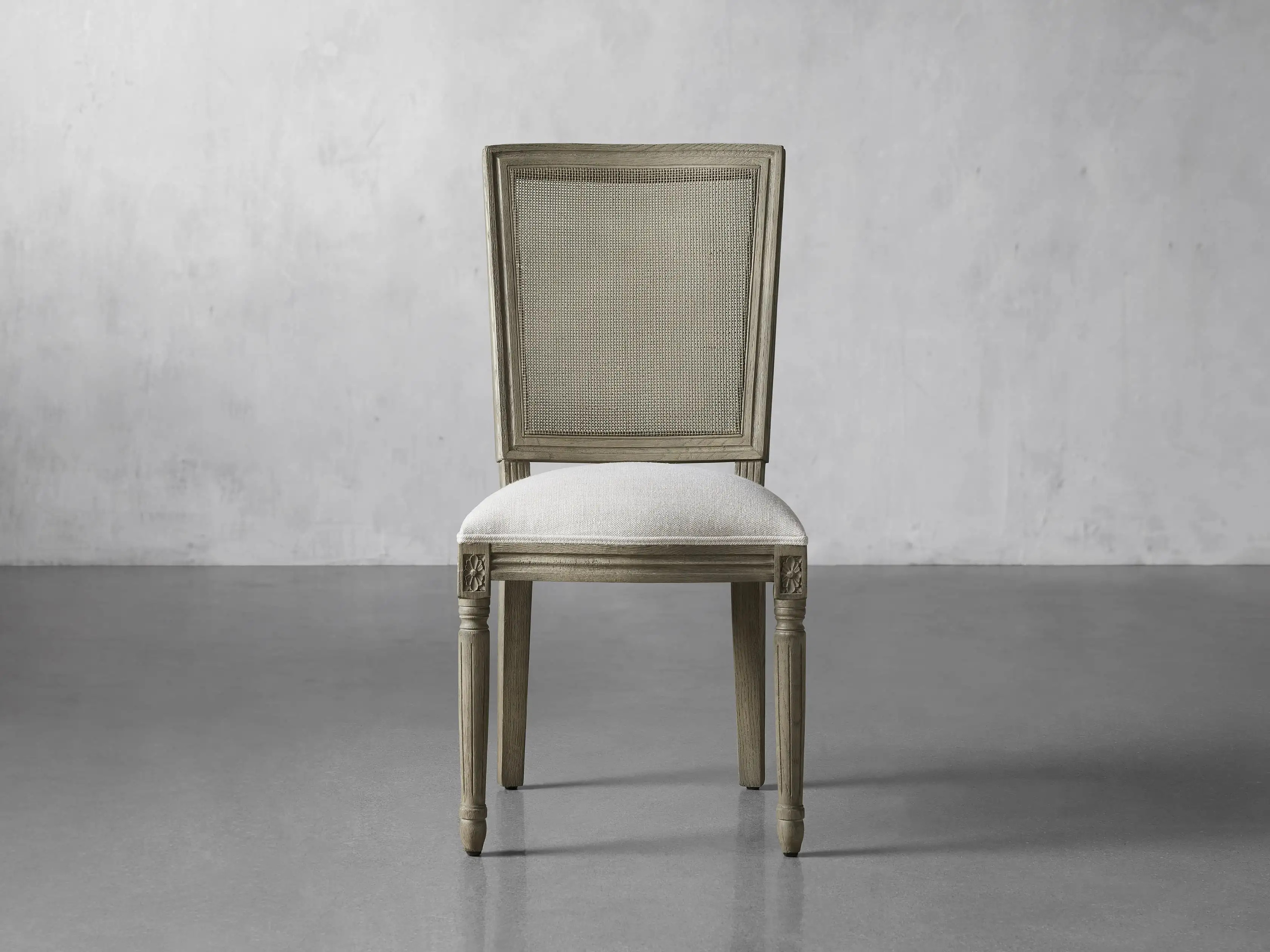 Adele Cane Back Dining Chair in Stone Vintage | Arhaus