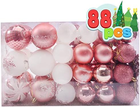 Joiedomi 88 Pcs Christmas Ornaments, Assorted Shatterproof Christmas Ornaments for Holidays, Indo... | Amazon (US)
