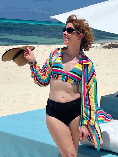The cutest multicolored bikini top and coverup to pair with almost any color bottom. They’re on big time sale! The top was originally $64, now $16.99! The matching coverup was originally $86, now $19.99!

The bottoms are genius, with a looser, non-binding waistline that won’t give you muffin top!

#LTKSaleAlert #LTKSwim #LTKFitness