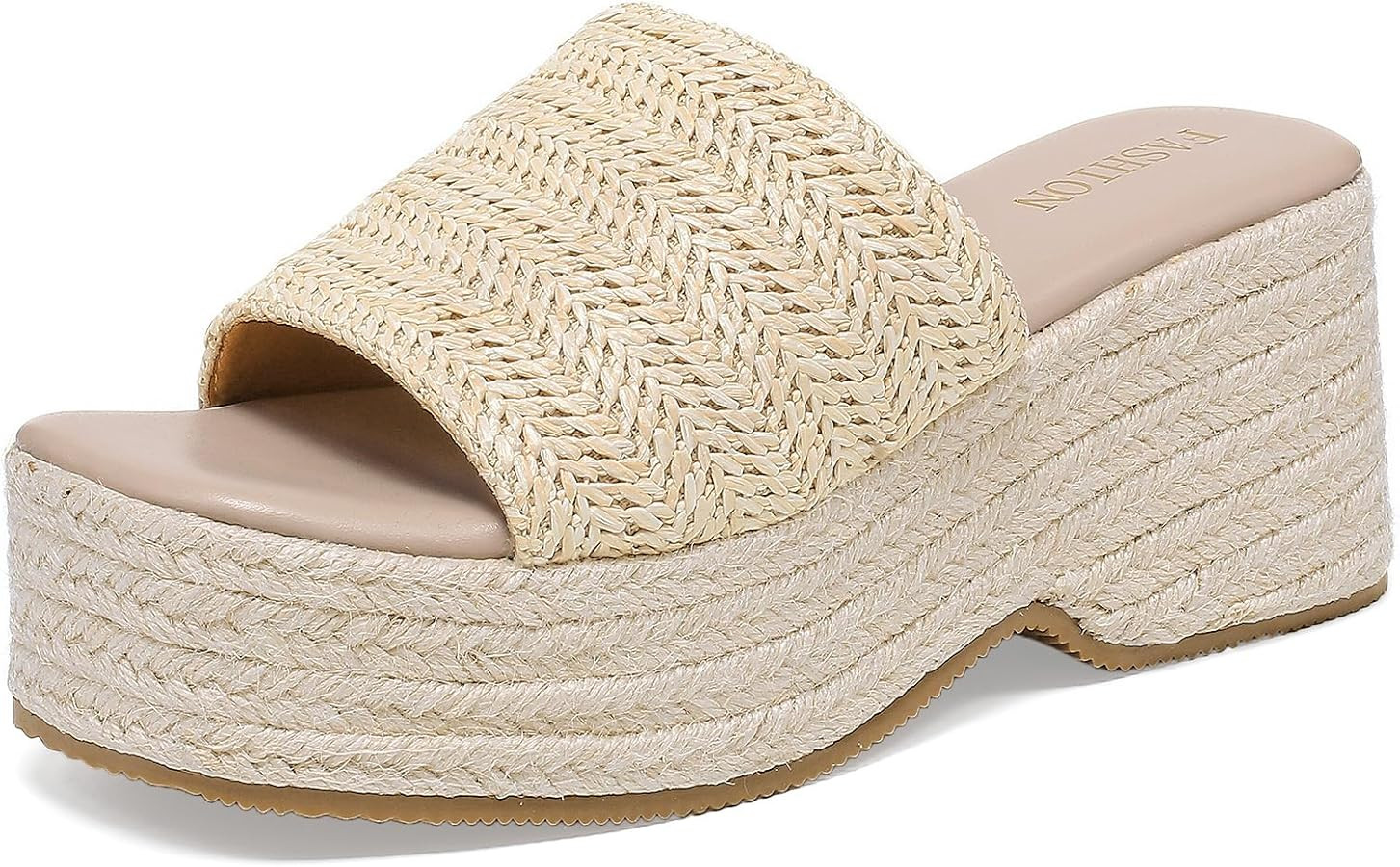 Women's Espadrilles Platform Sandals Wedges Slides Open Toe Slip on Shoes for women Summer Comfor... | Amazon (US)