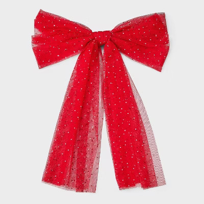 Tulle Rhinestone Hair Bow - A New Day™ | Target