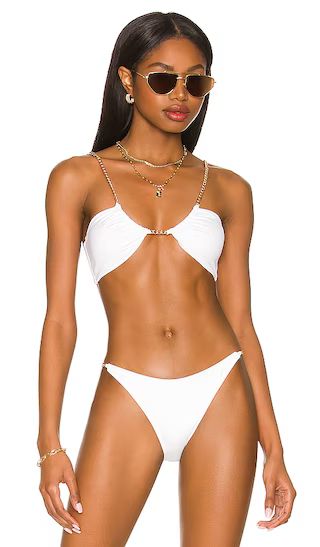 X TESSA BROOKS Sammie Bikini Top in White | Revolve Clothing (Global)