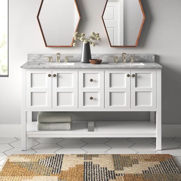 Caldwell 60" Double Bathroom Vanity Set | Wayfair North America