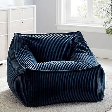 Chamois Midnight Blue Modern Lounger | Pottery Barn Teen