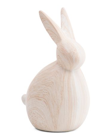 8.5in Resin Bunny With Wooden Finish | TJ Maxx