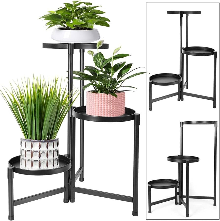 Plant Stand Indoor Outdoor for Plants Multiple - 3 Tier Metal Plant Stands - Corner Plant Shelf R... | Amazon (CA)
