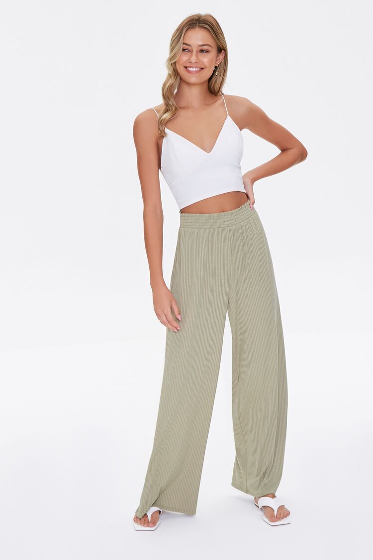 Ribbed Knit Wide-Leg Pants | Forever 21 (US)