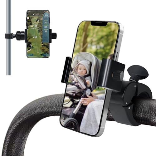 ONEDONE Stroller Phone Holder Universal Phone Holder for Stroller Golf Cart Bike Shopping Carts Scooter Phone Mount Horizontal & Vertical Uses Cell Phone Clamp Phone Clip | Amazon (US)