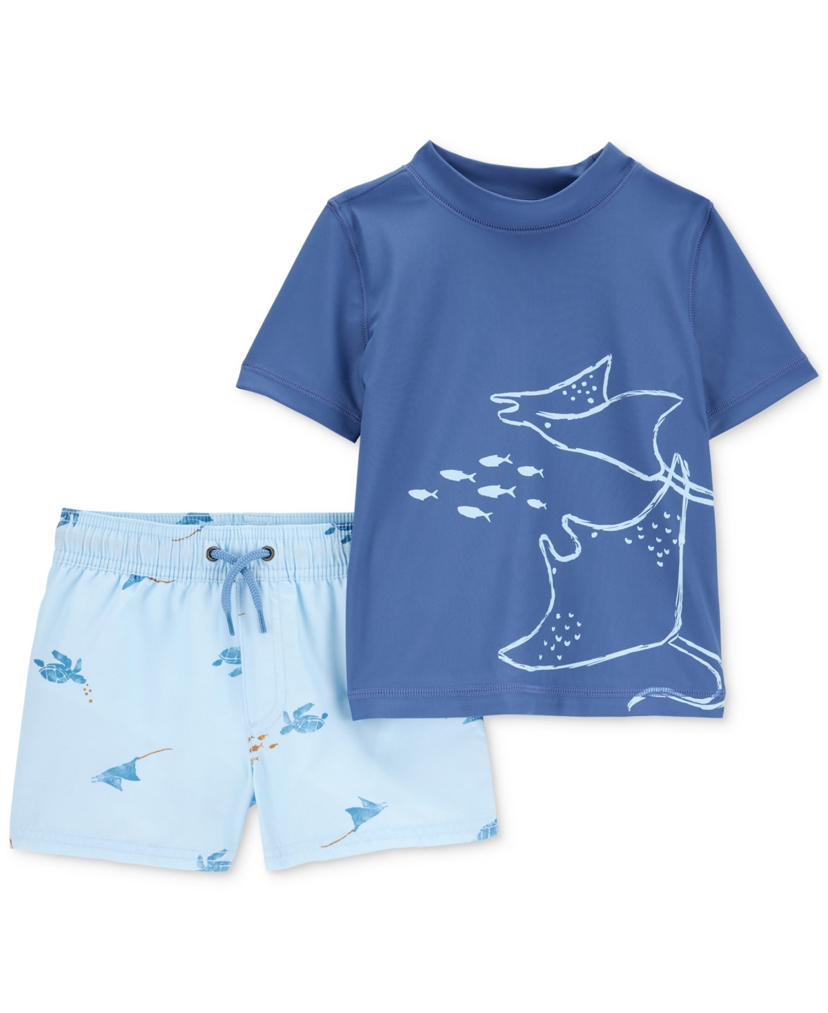 Carter's Toddler Boys Stingray Rashguard & Swim Trunk Set - Assorted | Macy's