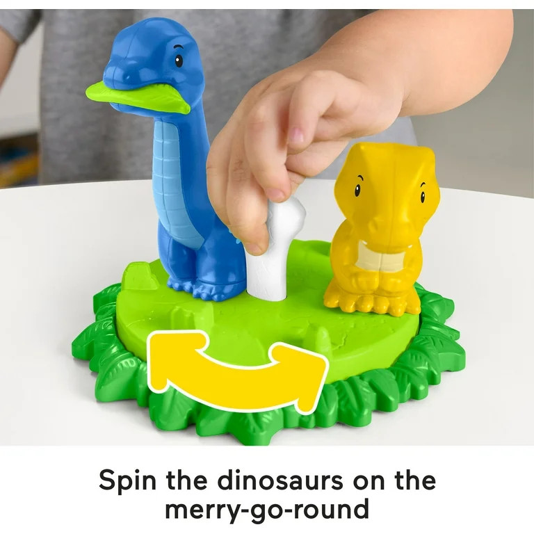 Fisher-Price Little People Spin & Play Dinosaur Playground Toddler Playset, 6 Pieces | Walmart (US)