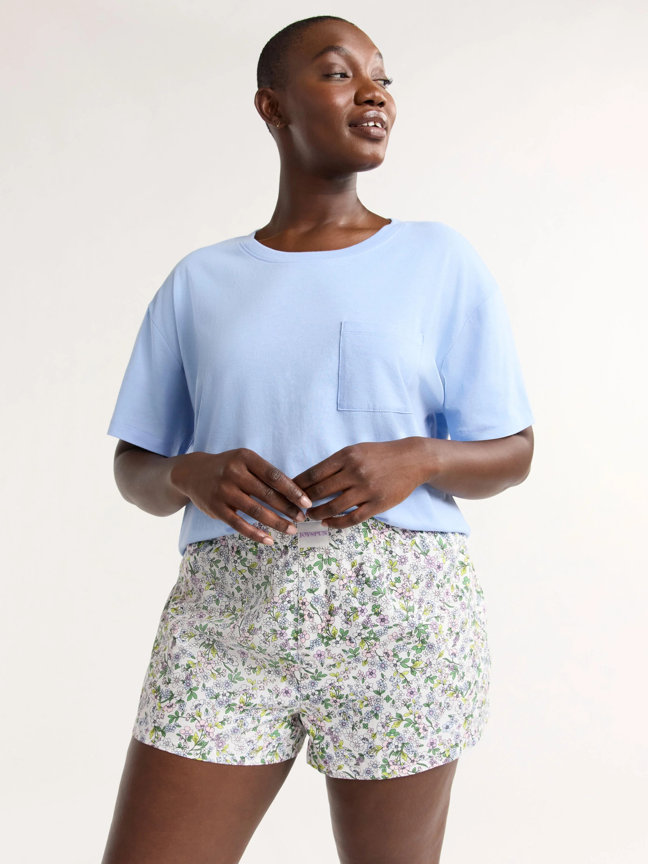 Joyspun Women's and Women’s Plus Woven Pajama Boxer Shorts, Sizes XS to 3X - Walmart.com | Walmart (US)