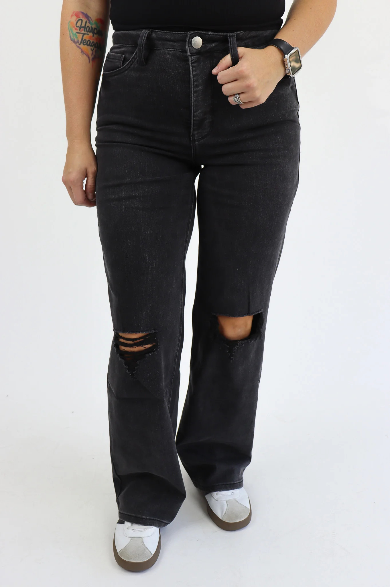 Tummy Control Wide Leg Jeans by RFM | Alexander Jane Boutique