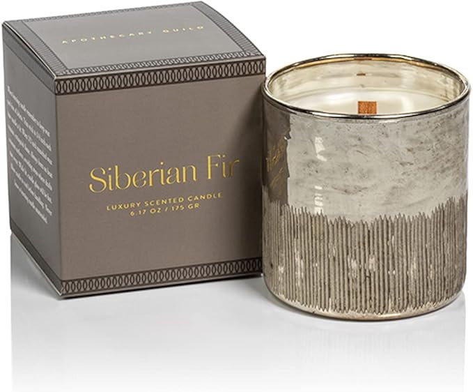 Zodax Siberian FIR Scented Antique Gold Gift Boxed Scented Candle - 6 Ounce | Amazon (US)