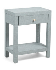 21.5x26 Linen Wrapped Side Table | Marshalls