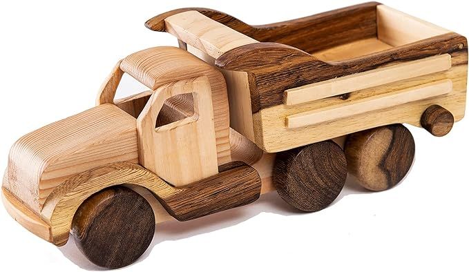 VINNY Wooden Truck Toys Car for Toddlers, Unpainted, Safe to Play, Handmade in Vietnam (Truck) | Amazon (US)