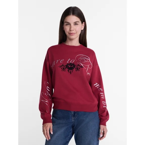 Nightmare Before Christmas Women's Halloween Fleece Sweatshirt, Lightweight, Sizes XXS-XXL | Walmart (US)
