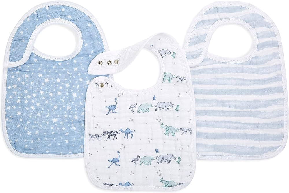 aden + anais Snap Baby Bib, 100% Cotton Muslin, 3 Layer Burp Cloth, Super Soft & Absorbent for In... | Amazon (US)
