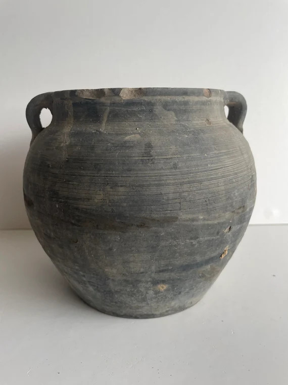 Small Vintage Clay Pot With Handles | Etsy (US)