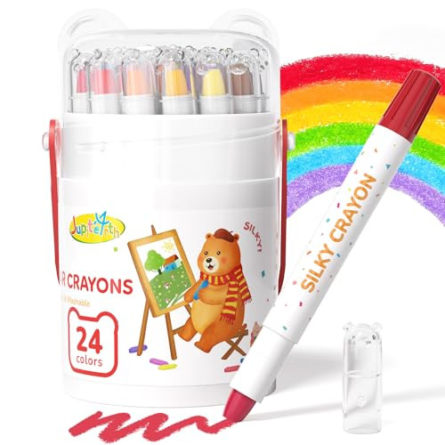 24 Color Twist Crayons for Toddlers 1-3 and Kids 4-8, Non-Toxic Washable Crayons 2-4, Ultra-Silky... | Amazon (US)