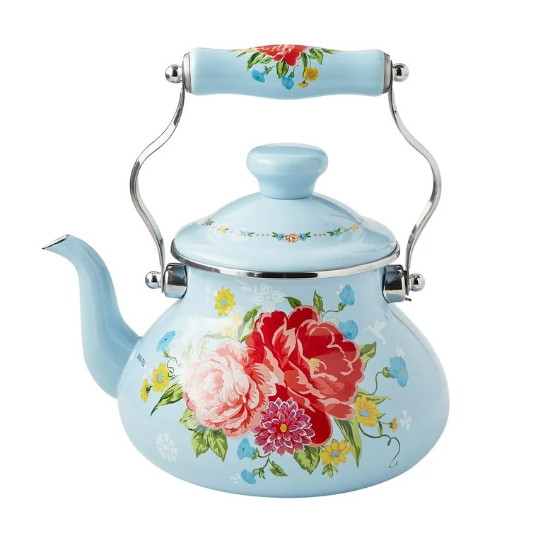 The Pioneer Woman Sweet Rose 2-Quart Enamel on Steel Tea Kettle | Walmart (US)