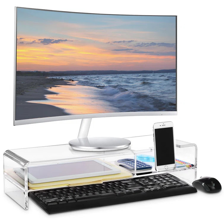 Garbani Premium Acrylic Monitor Stand | Wayfair North America