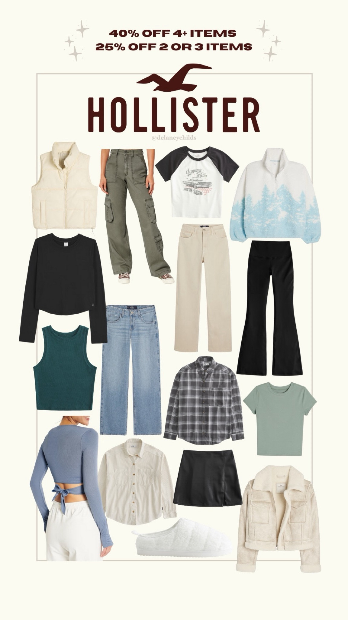 Nostalgic, comfy, and chic vibes 🌲🏁🤍 Had fun with this affordable Hollister round up! It’s a good time to stock up on basics while they are on sale 🛍️


#LTKfindsunder50 #LTKsalealert #LTKfindsunder100