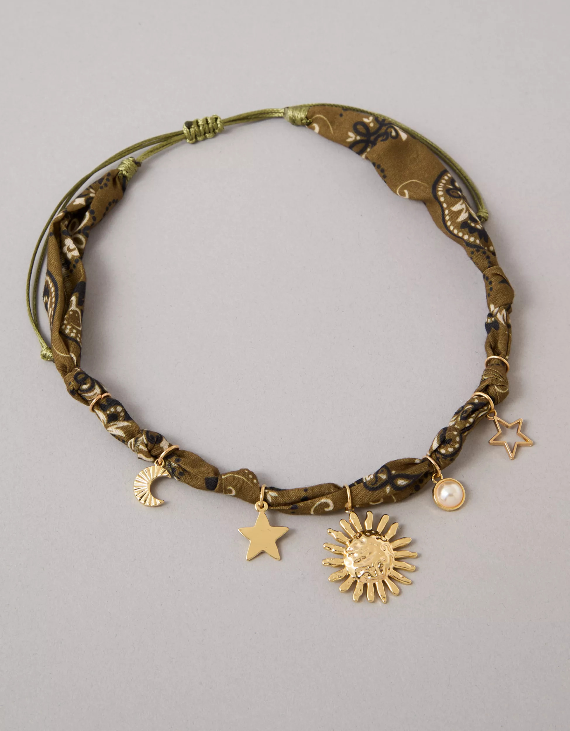 AEO Fabric Charm Necklace | American Eagle Outfitters (US & CA)