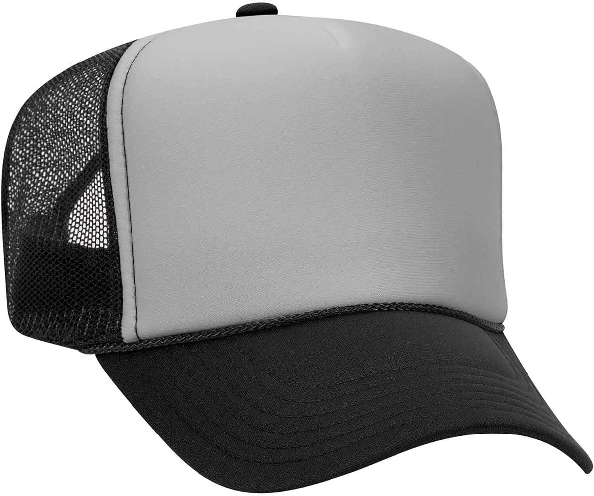 OTTO Wholesale 12 x Polyester Foam Front 5 Panel High Crown Mesh Back Trucker Hat - (12 Pcs) | Amazon (US)