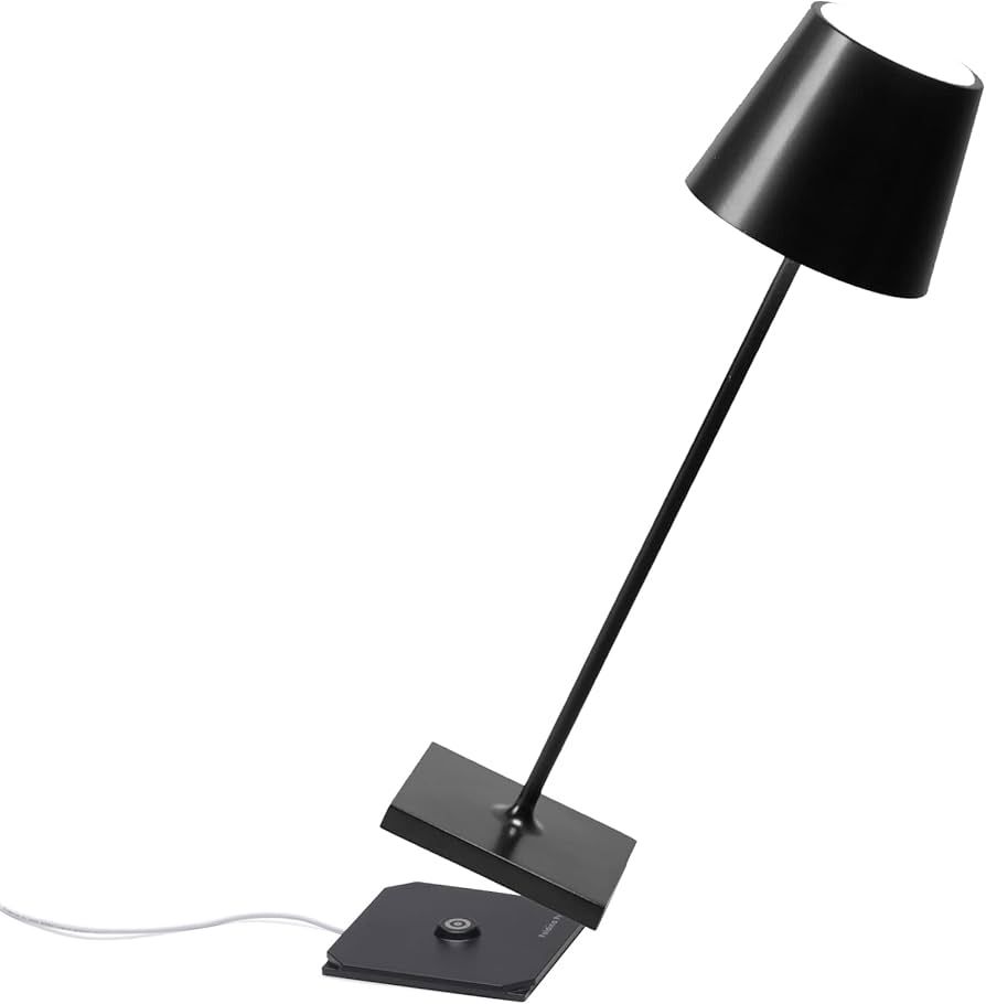 Zafferano Poldina Pro Table Lamp (Black) Touch On/Off, Touch Dimmable, Cordless, Indoor/Outdoor, ... | Amazon (US)