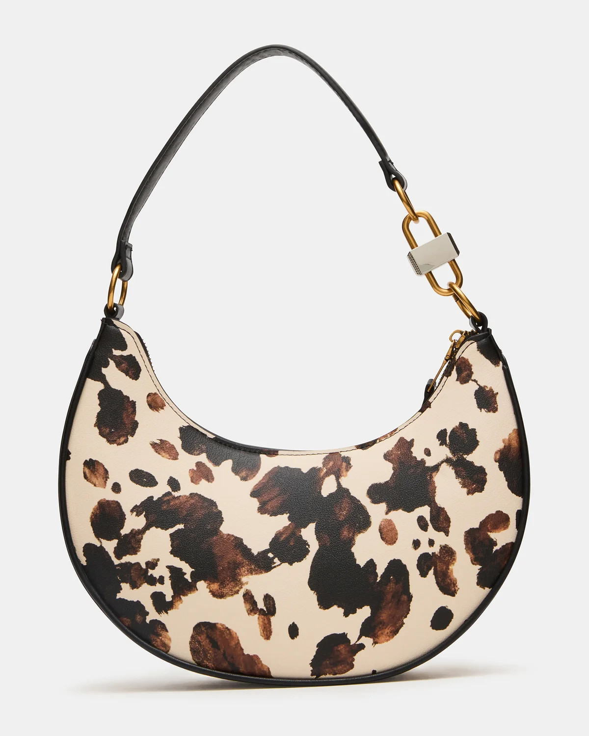 LOHAN Bag Brown Print Structured Hobo Shoulder Handbag | Steve Madden (US)