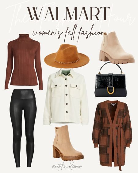 Walmart fall fashion! Cozy season. Fall outfit ideas. Turtleneck. Booties. Faux leather leggings. Spanx dupes. Shacket. Fall hat. Cardigan. Long sweater. Fall family photo outfits. 

#LTKSeasonal #LTKunder50 #LTKstyletip