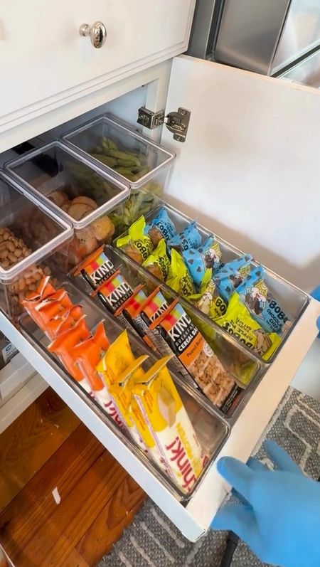 Adhesive pull out drawer for snack cabinet organization! 😍 

#LTKKids #LTKVideo #LTKHome