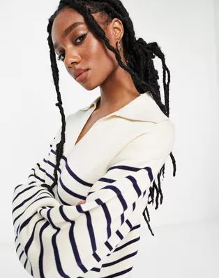 & Other Stories stripe sweater in navy and off white | ASOS (Global)
