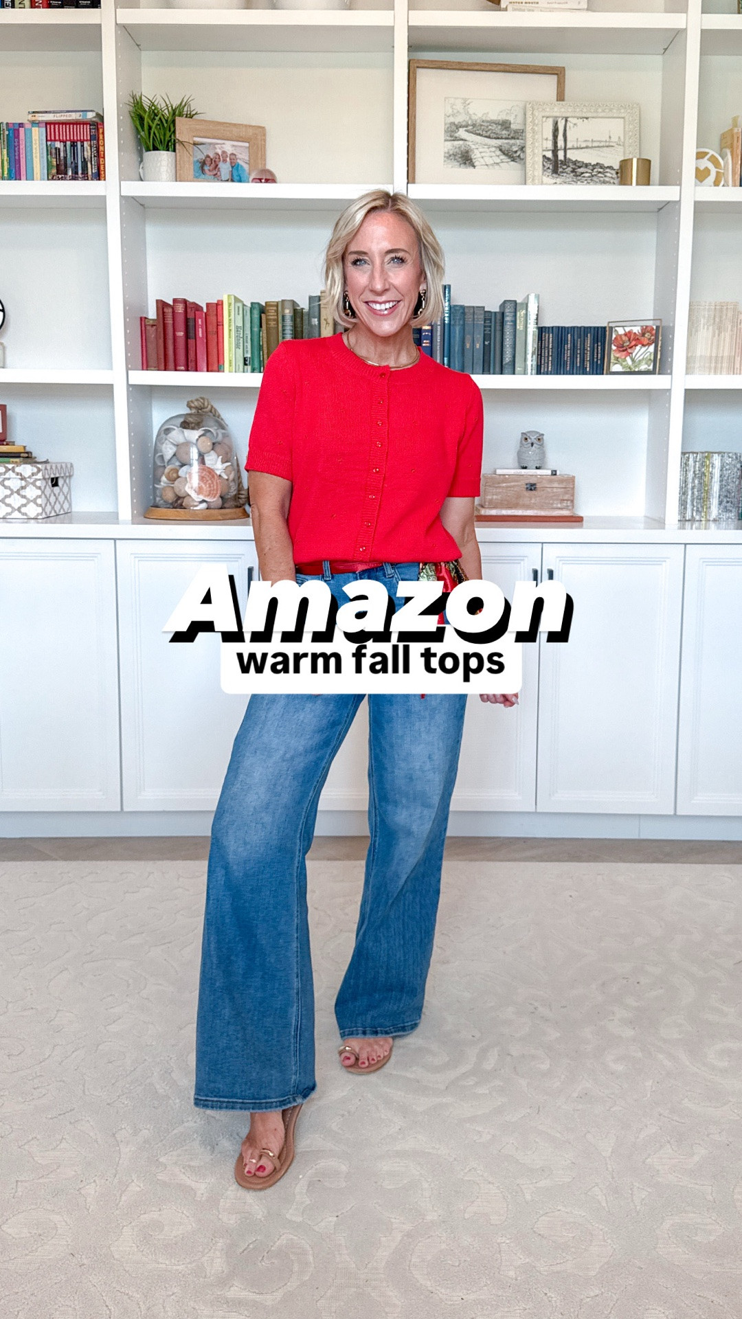 Amazon - warm fall tops
* Short Sleeve Crochet Tie Front Peplum Sweater - size XS. 7 colors.
* Brown Straight Leg Jeans - size 4. 9 colors.
1. Lace Trim Crew Neck T-Shirt - size small. 6 colors.
* Wide Leg Jeans - size 25.
2. Lace Sleeveless Embroidered Blouse - size XS. 3 colors.
* Wide Leg Wrinkle Resistant Crepe Pants - size Small (regular). 10 colors.
3. Short Sleeve Crochet Cardigan - size small. 5 colors.
4. Short Sleeve Crochet Open Knit Cardigan - size XS. 12 colors.
5. 2 Piece Gingham Smocked Babydoll Shirt & Shorts Set - size small. 5 colors.

#LTKSeasonal #LTKOver40 #LTKWorkwear
