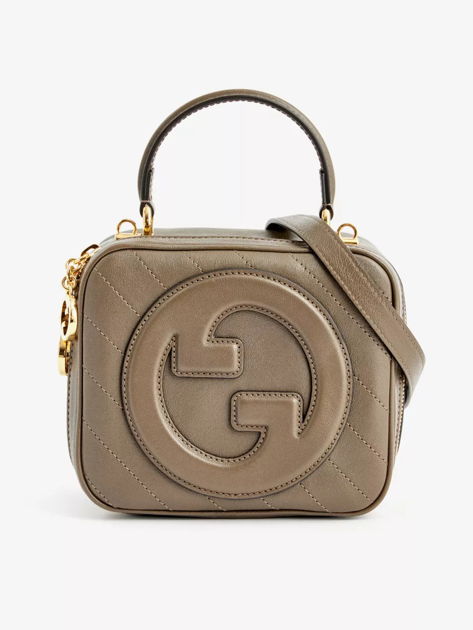 Blondie branded leather top-handle bag | Selfridges