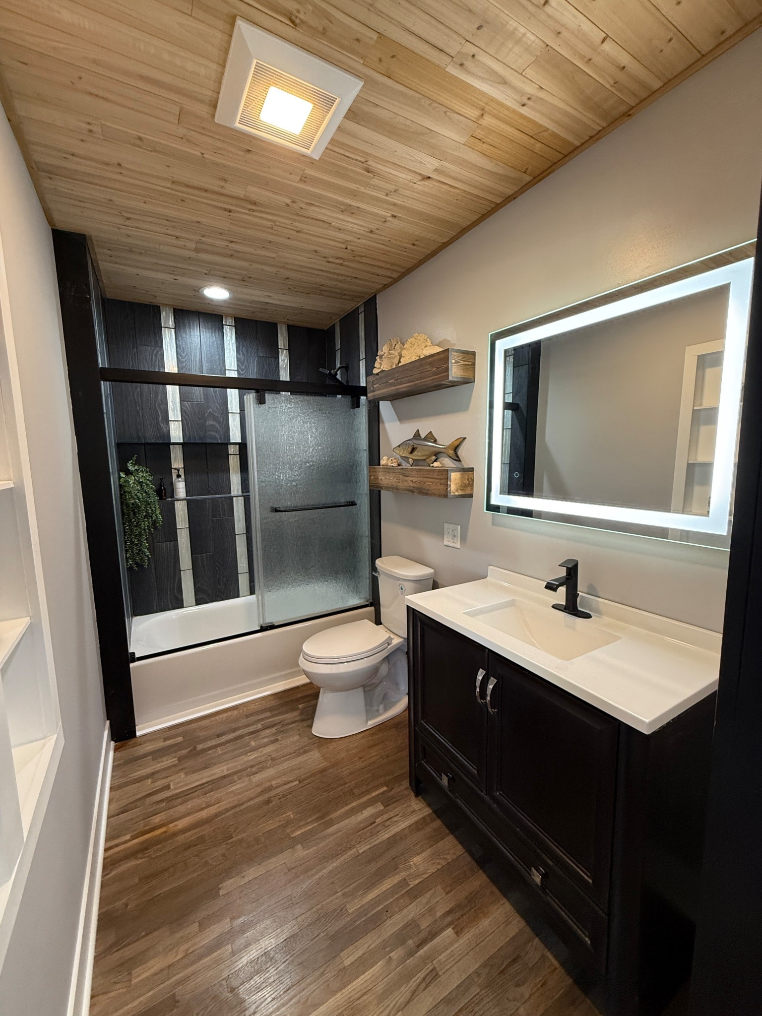 My previous guest bath, I loved the subtle elegance of this bathroom. Every detail made this perfect from the tile to the LED mirror

#LTKHome