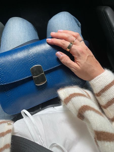 Birthday dinner outfit. 

Sézane, leather bag, snakeskin bag, handbag, Paris fashion, striped cardigan, Kohls, LC Lauren Conrad, halter top, Madewell jeans, cropped denim. 

#LTKFind #LTKstyletip #LTKunder100