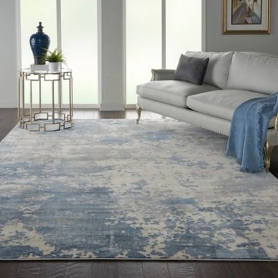 Nourison Nourison Rustic Textures Rus08 Blue And Gray 8'x11' Large Rug, Gray/Blue | Ashley Homestore