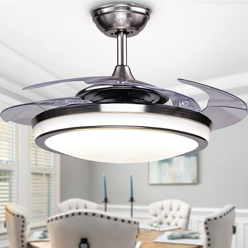 Fandian 44" Modern Ceiling Fan with Lights Remote Control Chandelier Fixture, 3 Lighting Changes ... | Amazon (US)