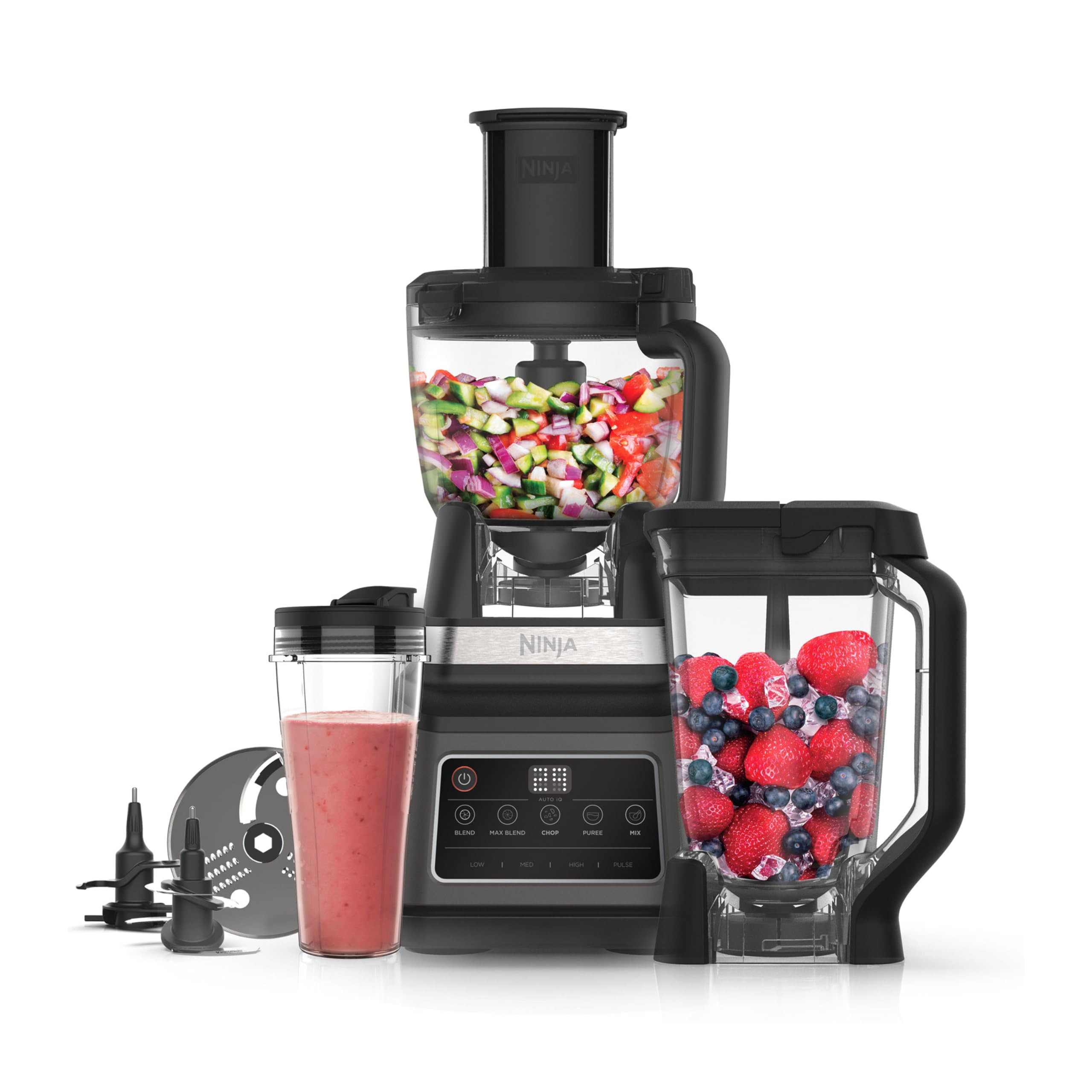 Ninja 3-in-1 Food Processor & Blender with 5 Automatic Programs: Blend, Max Blend, Chop, Mix, Pur... | Amazon (UK)