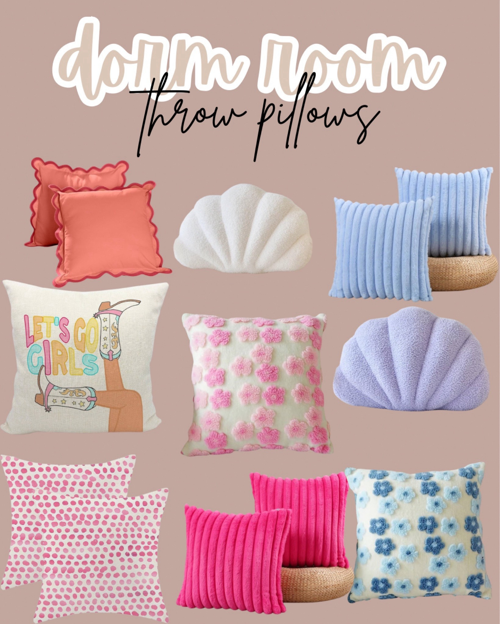 Dorm room throw pillows! Would be super cute for a teen girls bedroom too. 

Dorm room, amazon, amazon dorm room, amazon home, amazon throw pillows, dorm decor, dorm room furniture, throw pillow, accent pillow, preppy pillows, monogram, college, sorority, college girls dorm room, college room, college dorm, college apartment, college bedroom, college essentials, preppy, girly, teen girls bedroom, university of Alabama, Ole Miss, 

#LTKU #LTKBacktoSchool #LTKHome
