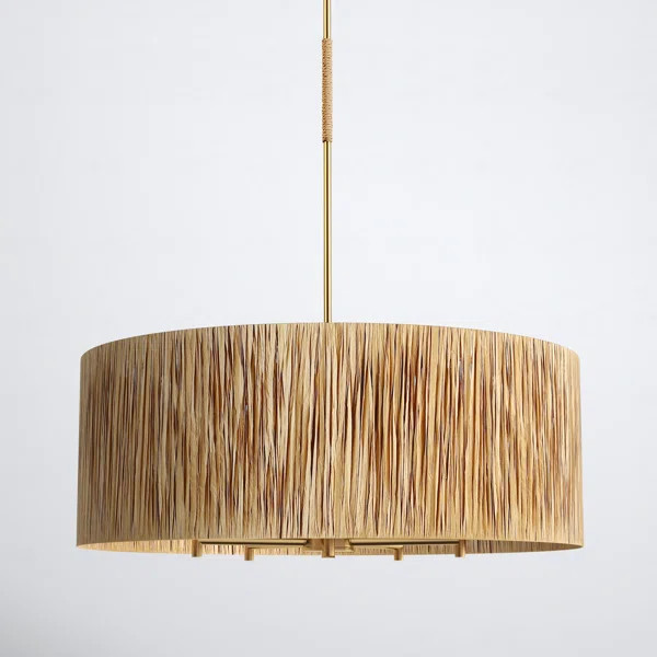 Idda 5 - Light Natural Drum Pendant | Wayfair North America