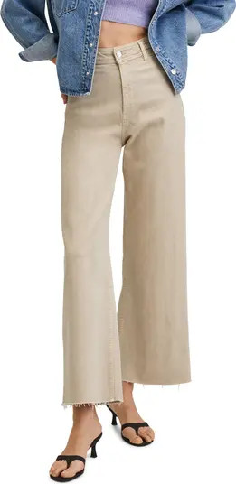 Women's High Waist Raw Hem Culotte Jeans | Nordstrom