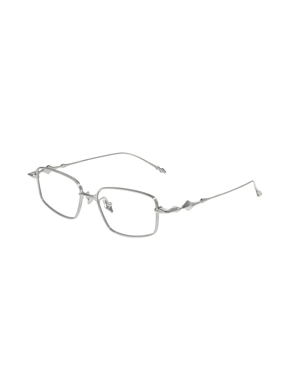 Gentle Monster Atomic 02B rectangle-frame Glasses | Silver | FARFETCH | Farfetch Global