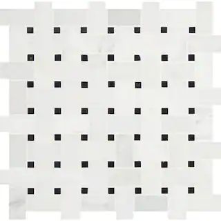 MSI Greecian White Basket Weave 12 in. x 12 in. x 10mm Honed Marble Mesh-Mounted Mosaic Tile (10 ... | The Home Depot