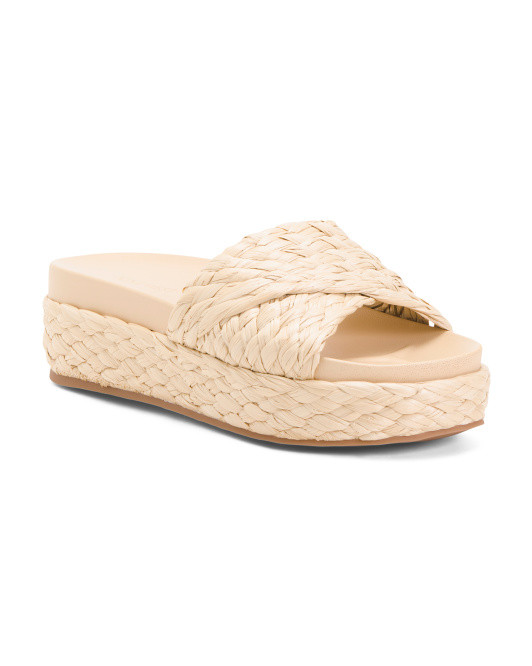 Canni Raffia Platform Sandals | TJ Maxx
